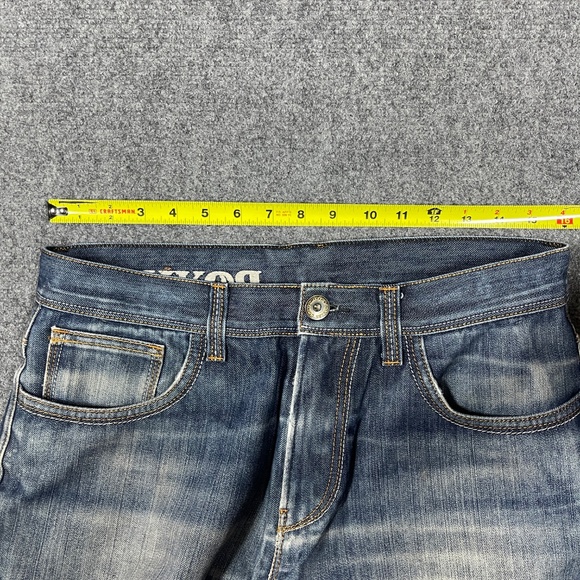 Vintage Y2K Rokker 30x29 Blue Schoeller Dynatec Motorcycle Denim Jeans 0657 - Picture 8 of 13